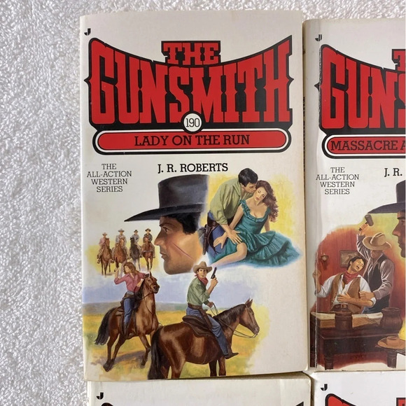 Vintage The Gunsmith All Action Western Romance Novel x4 - Picture 2 of 14
